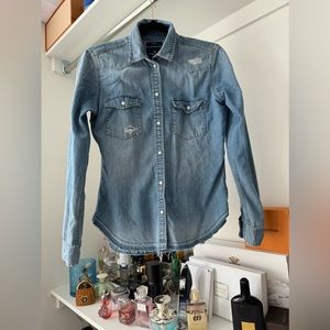 American Eagle Jean Blouse